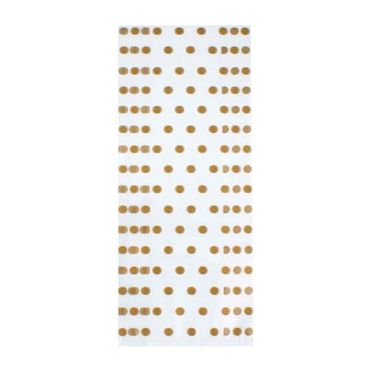 Gold Dots Cello Treat Bags with Ties by Celebrate It™, 25ct.